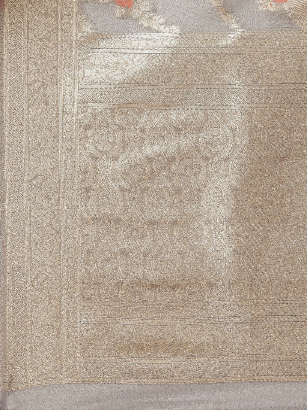 Floral Zari Jaal Handloom Woven Saree