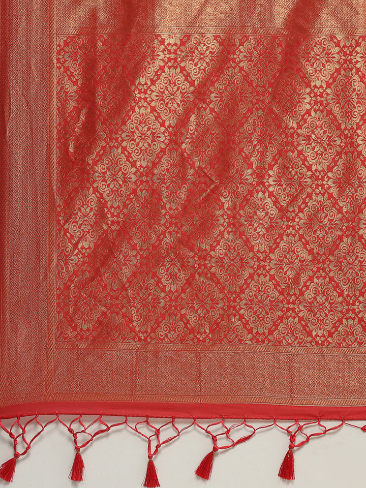 Zari Jaal Woven Handloom Saree