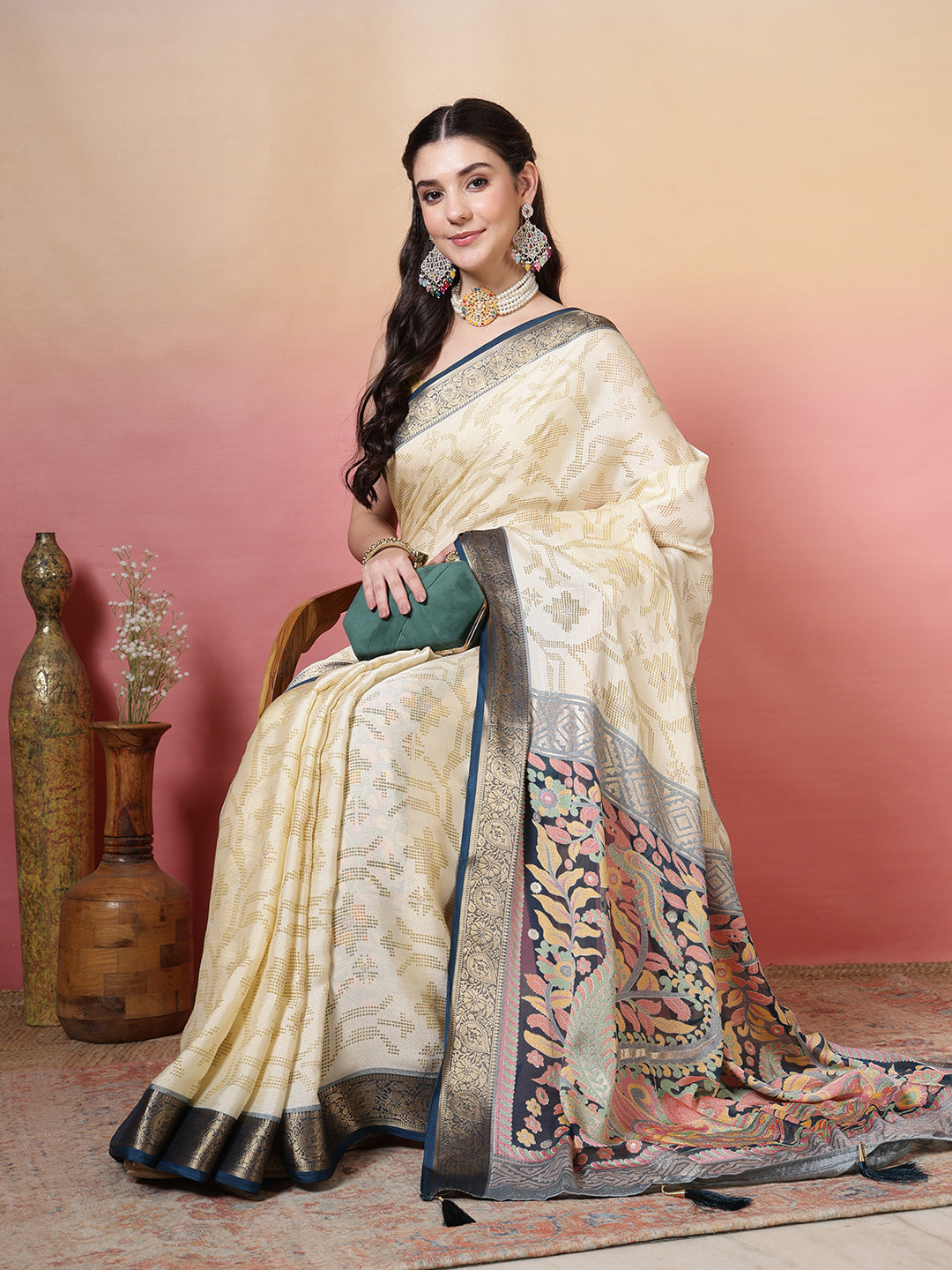 Bandhani Printed Georgette Saree
