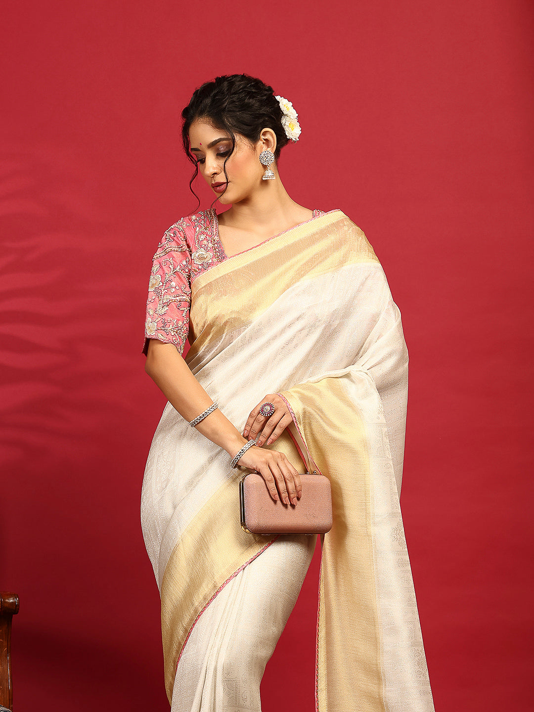 Embroidered Banarasi Saree