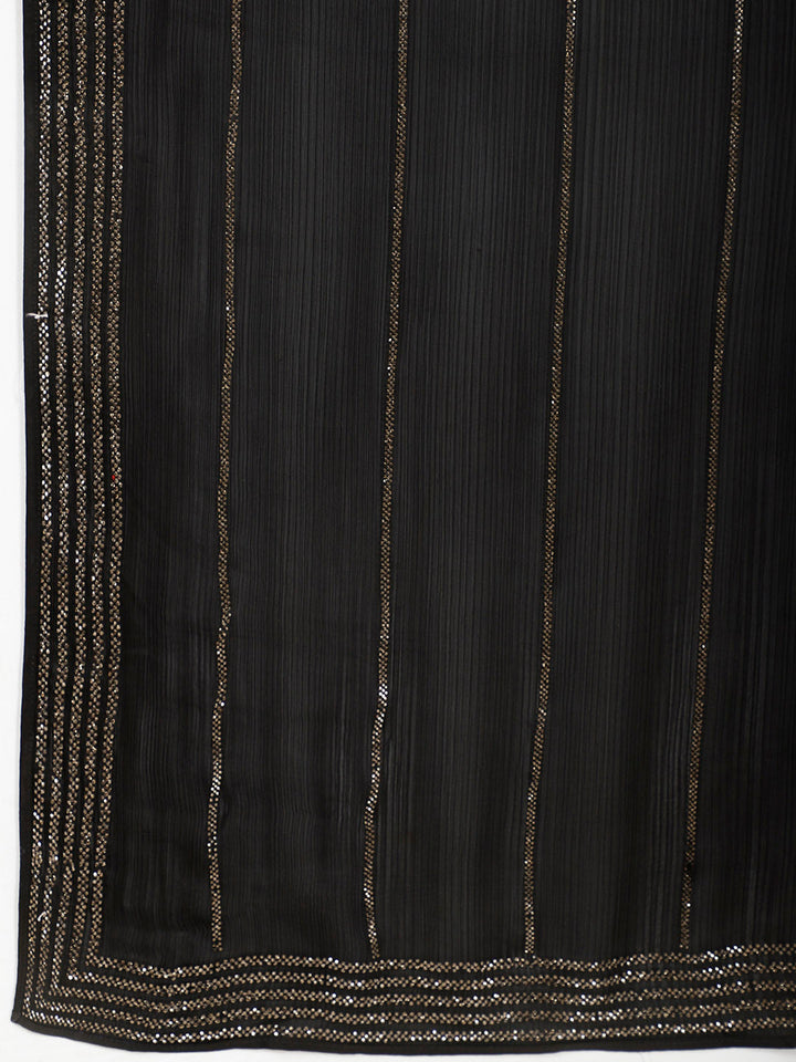 Stone Embroidered Chiffon Saree