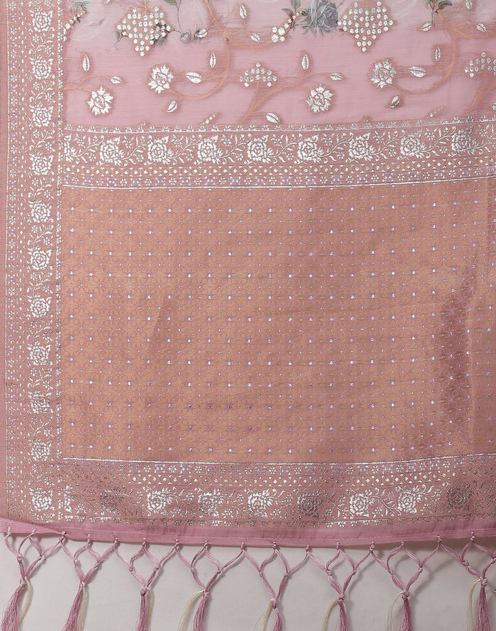 Printed Cotton Chanderi Saree