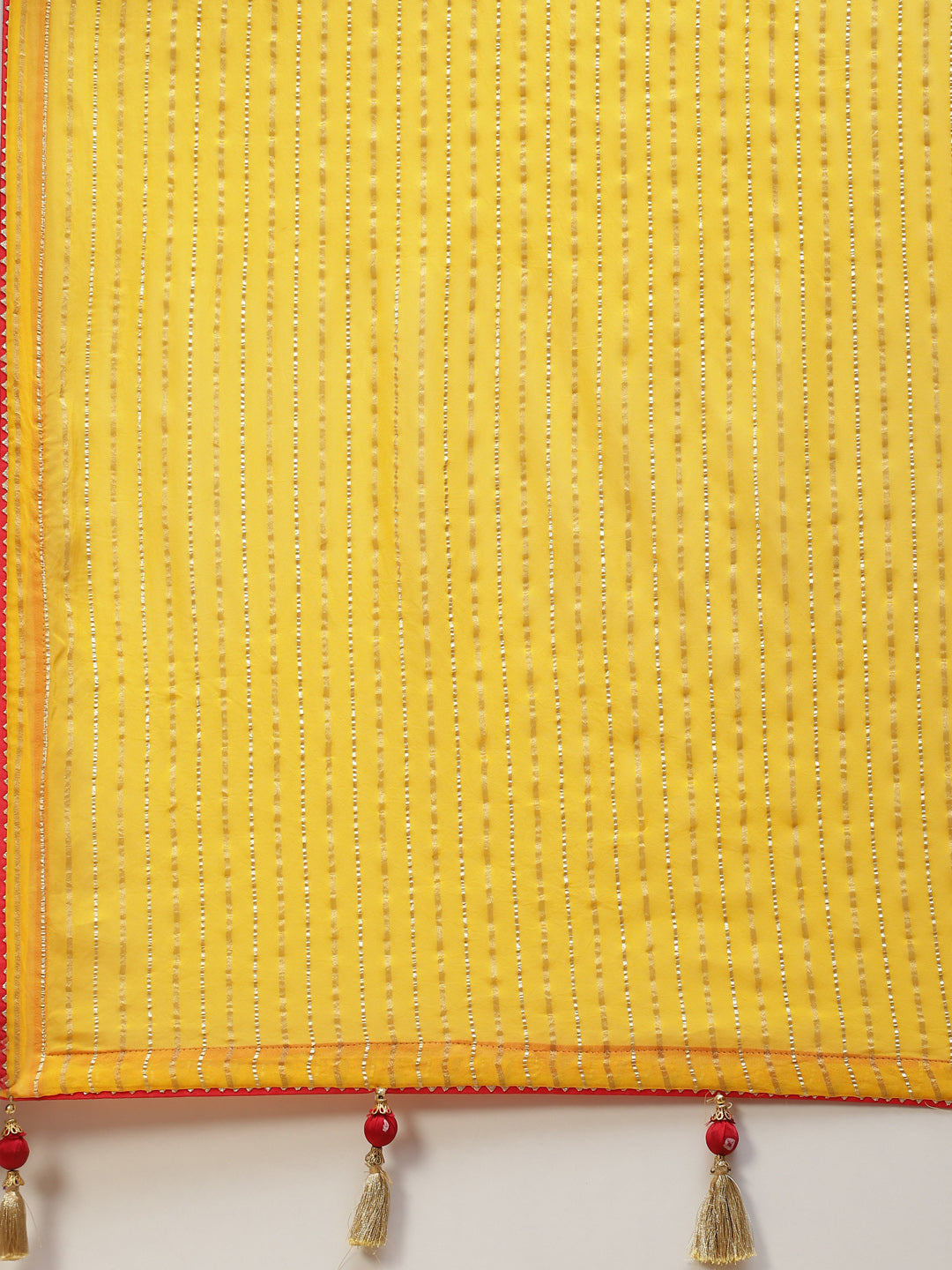 Stripes Embroidered Organza Saree