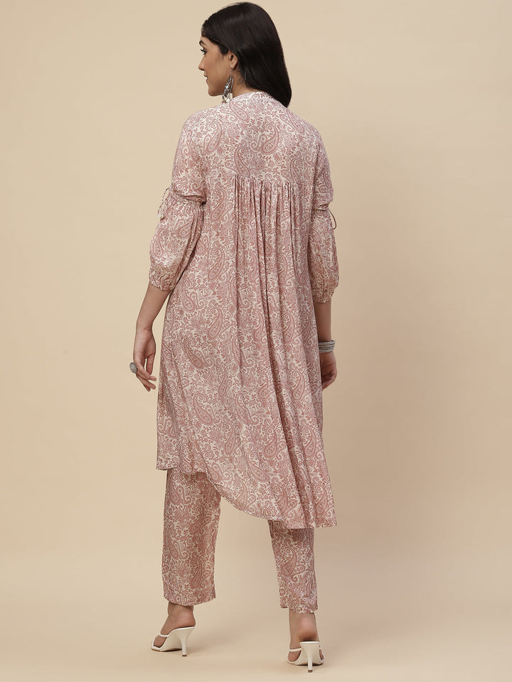 Printed Muslin Kurta With Printed Pants
