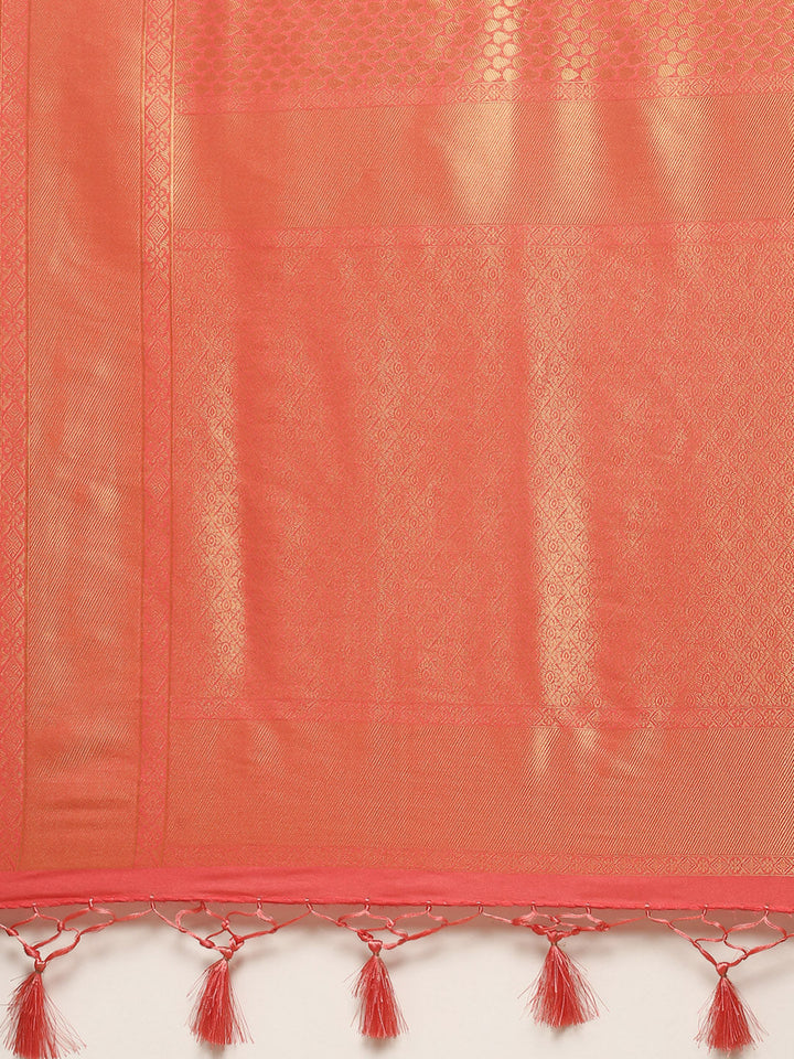 Plain Zari Border Art Handloom Woven Saree