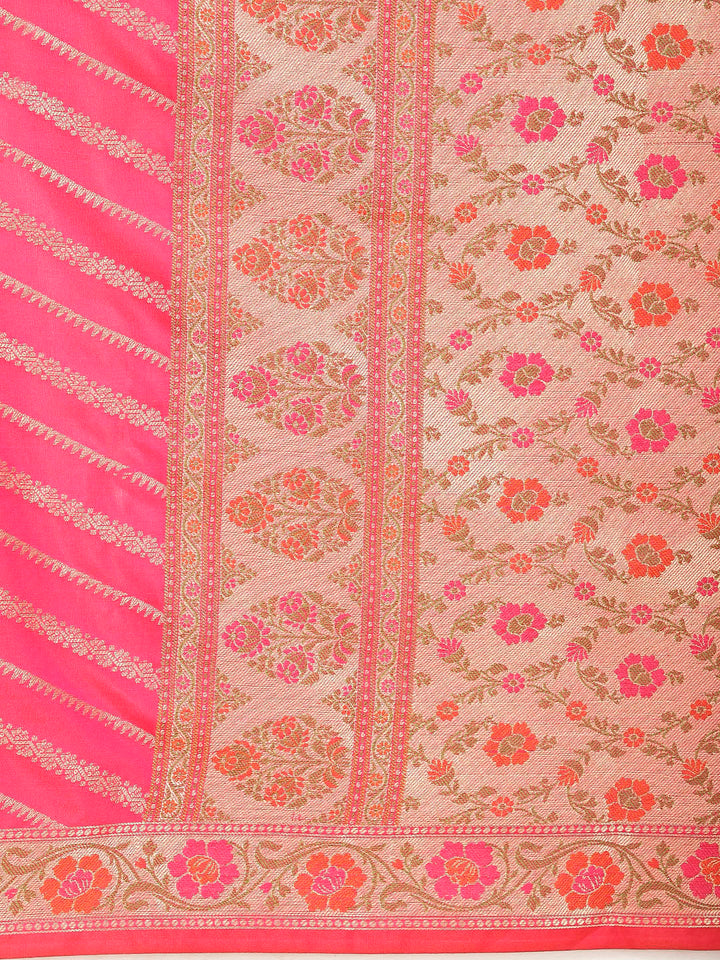 Zari Jaal Woven Cotton Saree