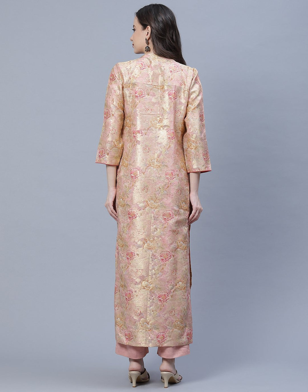 Chanderi Printed Kurti Pant Set