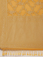 Floral Zari Jaal Georgette Plain Saree