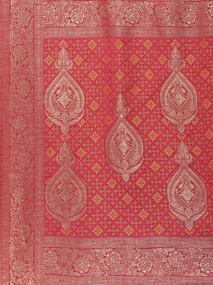 Zari Jaal Handloom Woven Saree