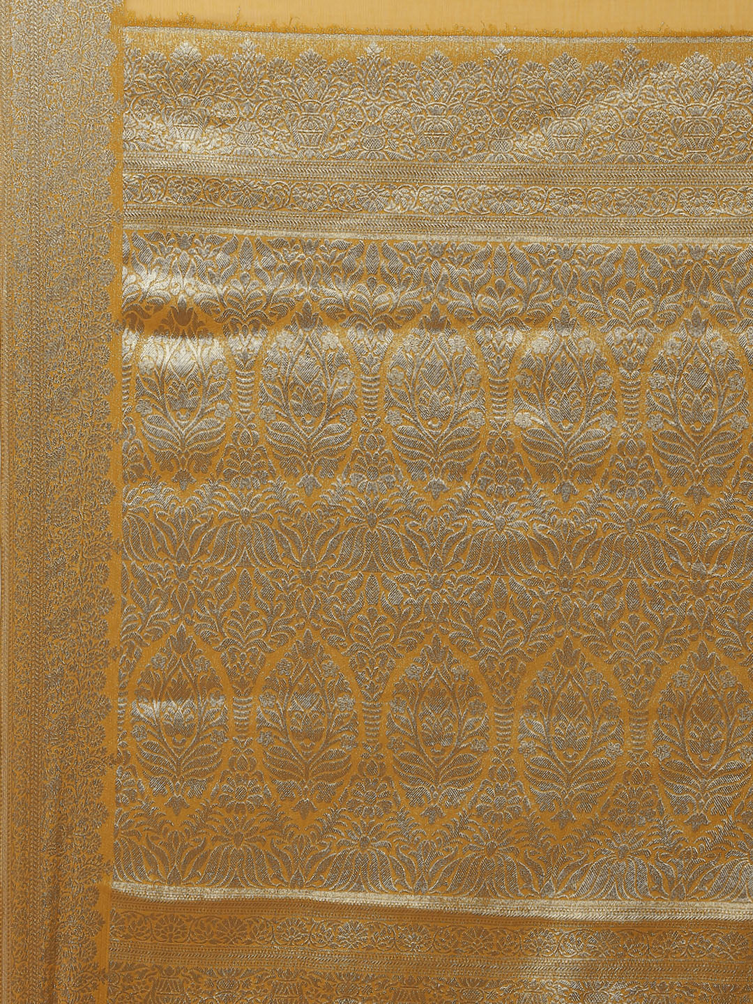 Zari Border Chiffon Plain Saree
