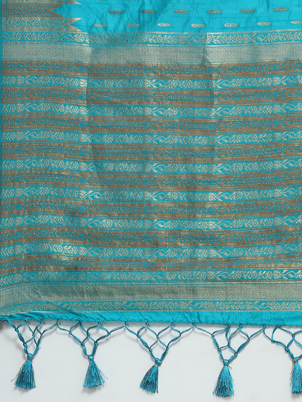 Zari Border Booti Woven Handloom Saree