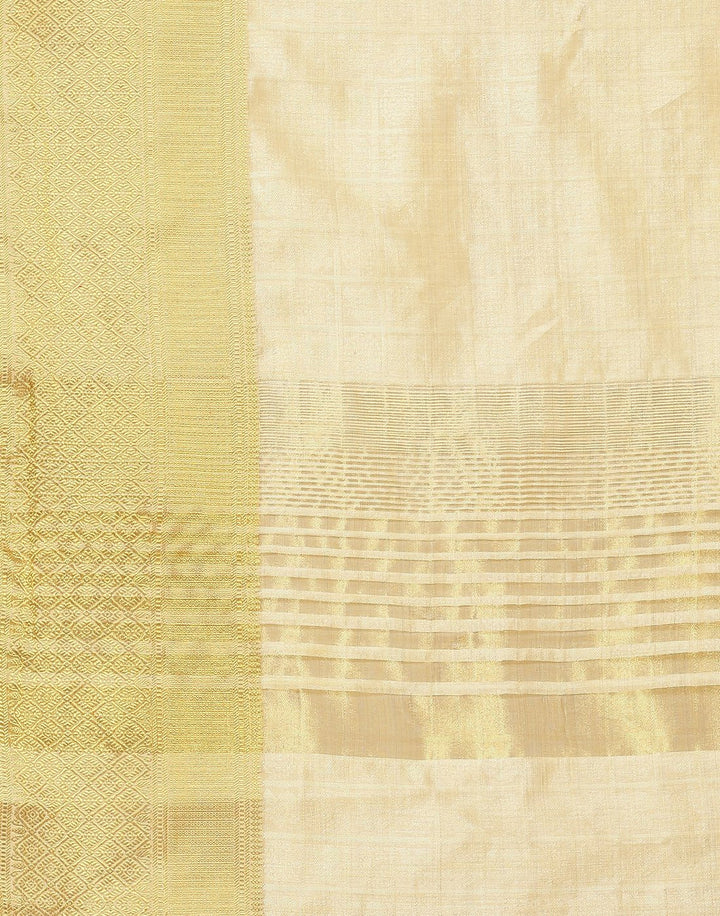 Woven Art Handloom Plain Zari Border Saree