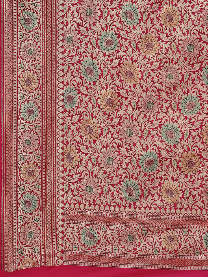 Zari Jaal Banarasi Woven Saree