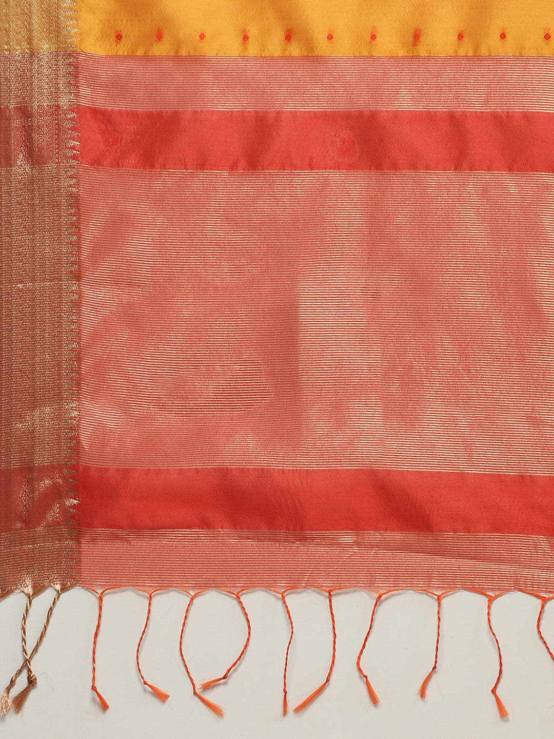 Plain Zari Border Woven Tussar Saree