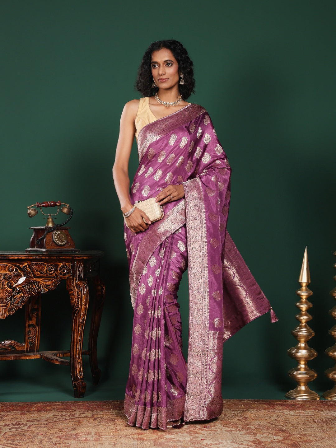 Woven Design Cotton Blend Saree