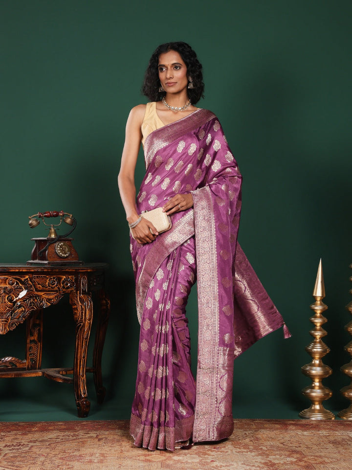 Woven Design Cotton Blend Saree