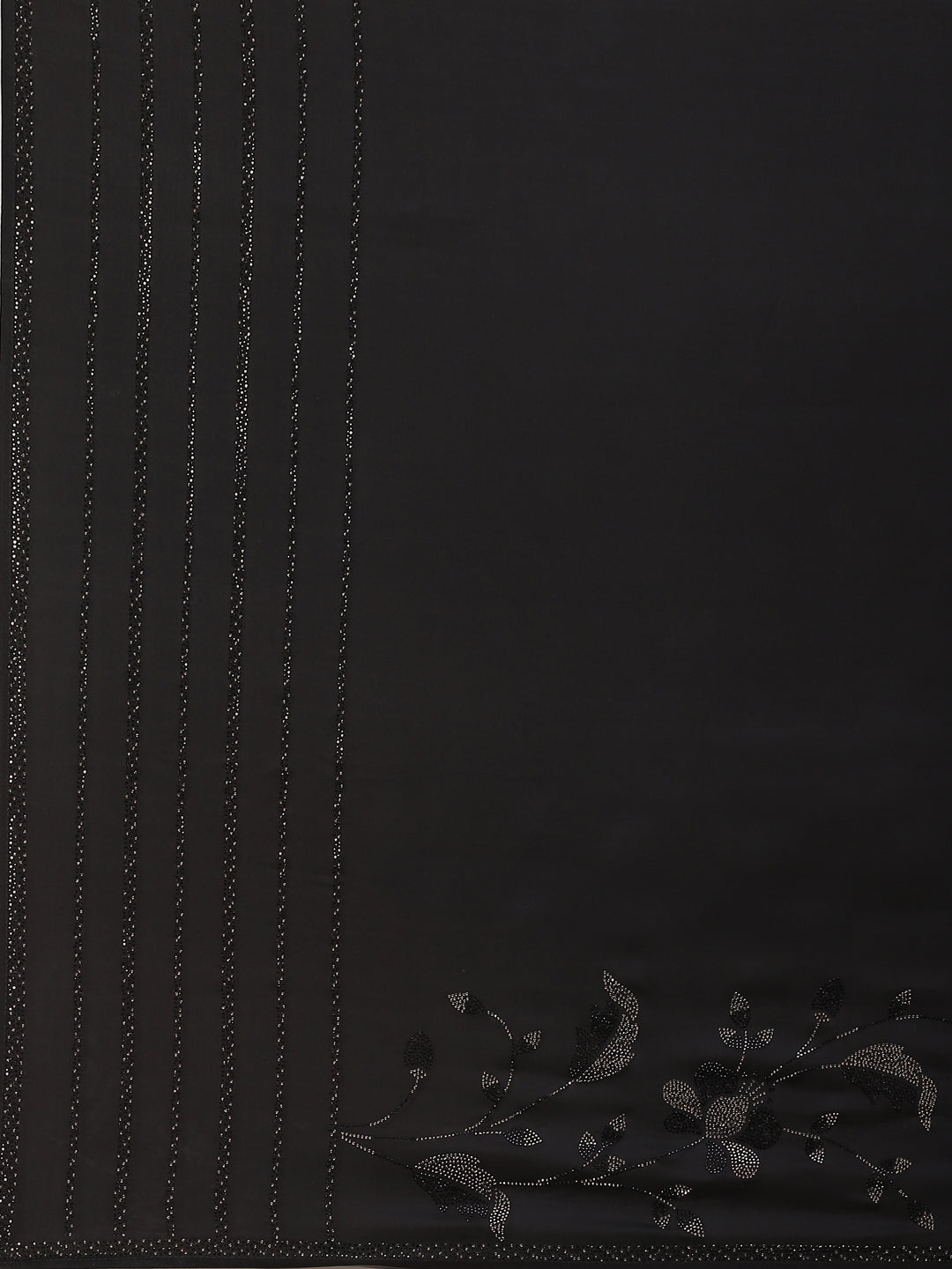 Stone Work Embroidered Satin Saree