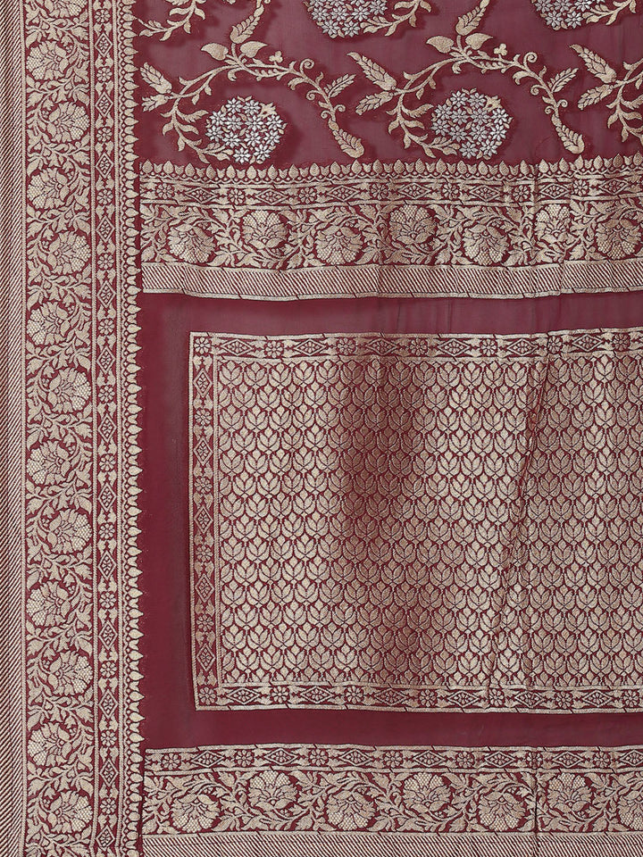 Zari Border Booti Handloom Woven Saree