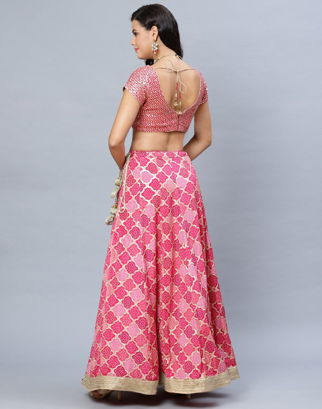 Georgette Lehenga With Net Sequins Dupatta