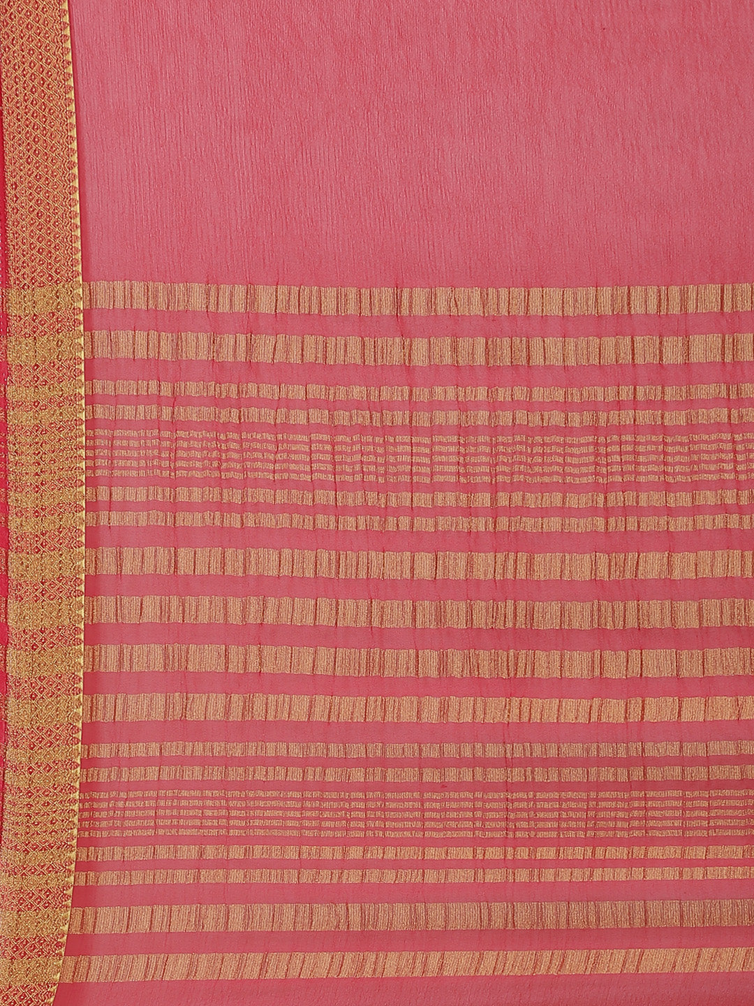 Piped Border Chiffon Plain Saree