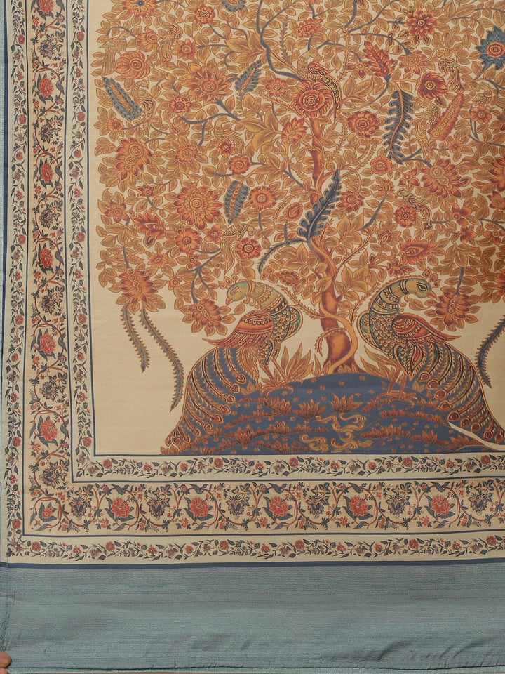 Printed Tussar Saree