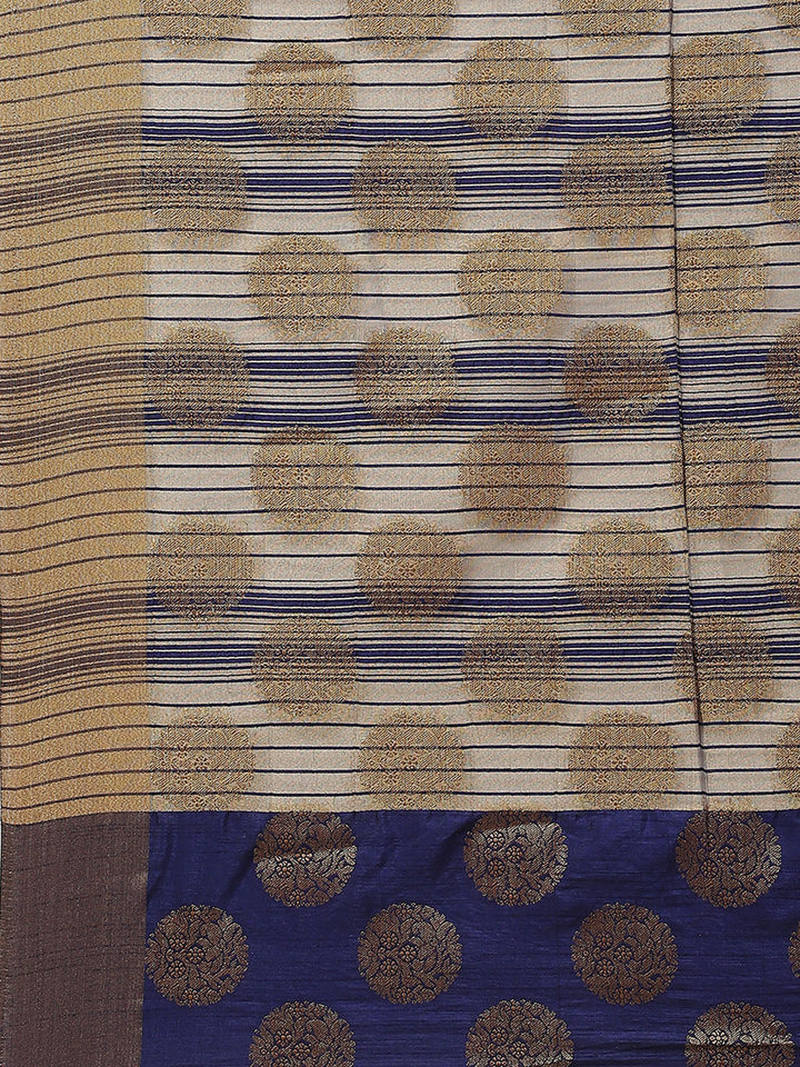 Ethnic Motifs Art Handloom Woven Saree