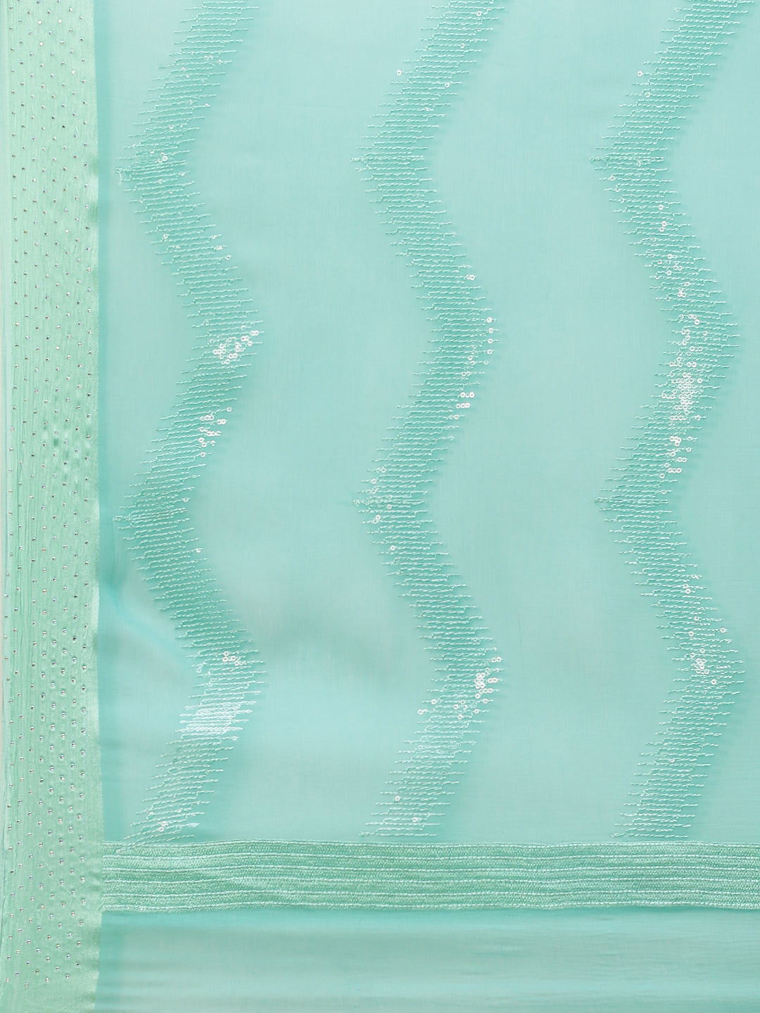 Sequin Embroidered Chiffon Plain Saree