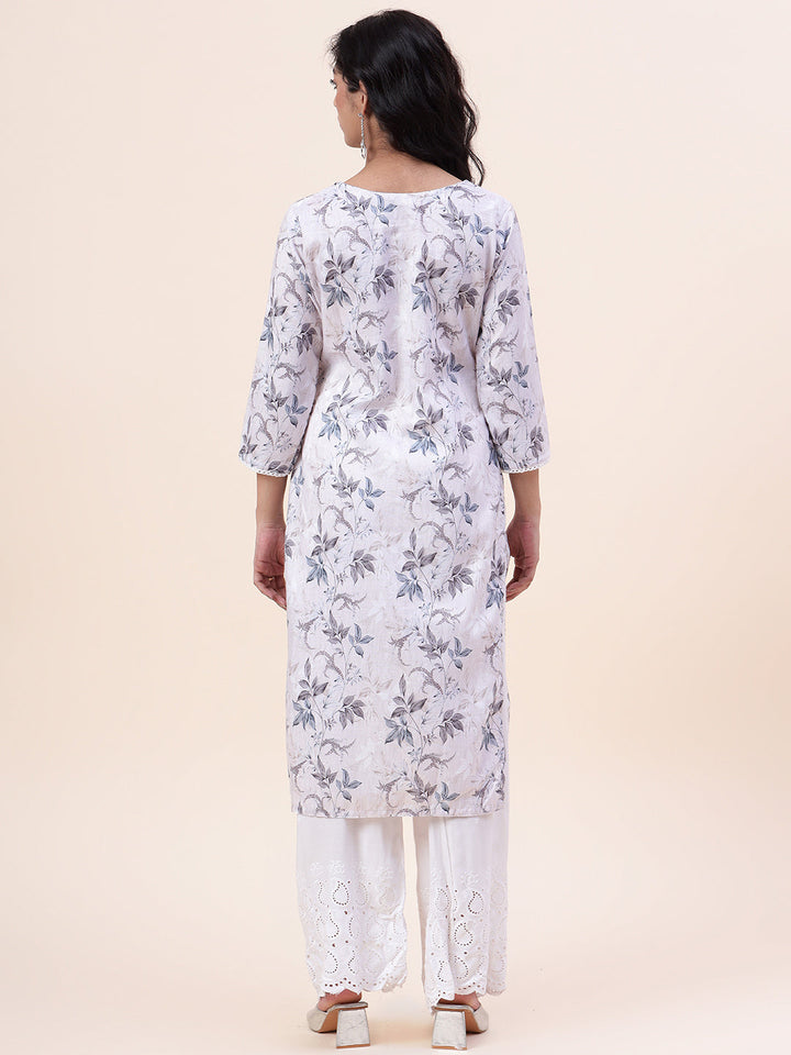 Floral Printed Cotton Kurta