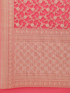 Floral Zari Jaal Georgette Plain Saree