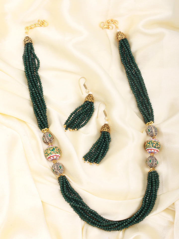 Pearl Necklace Set With Earrings