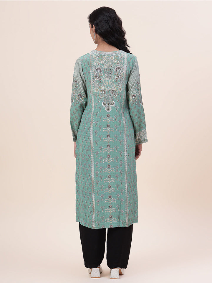 Digital Printed Crepe Kurta
