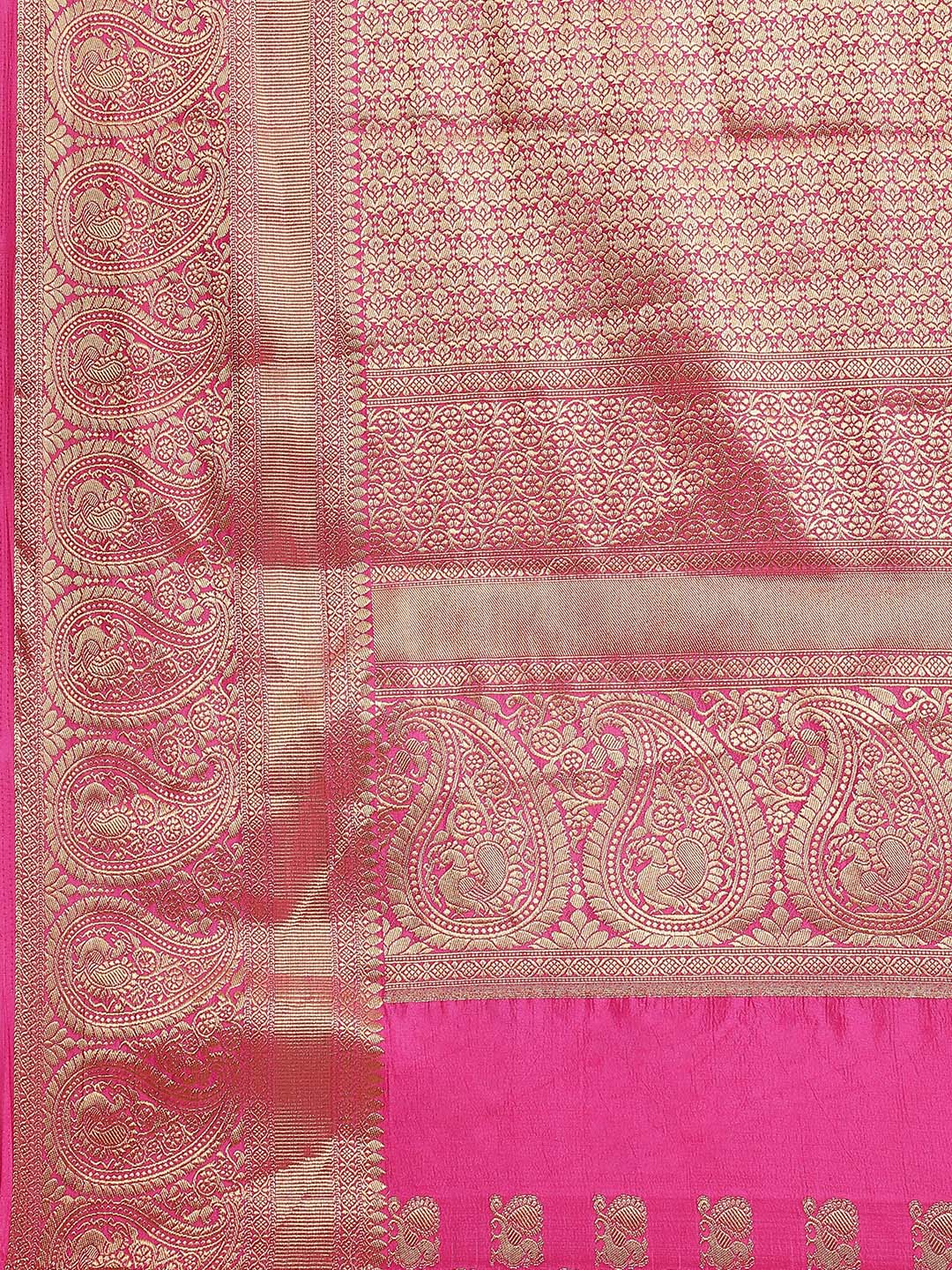 Zari Border Booti Art Handloom Woven Saree