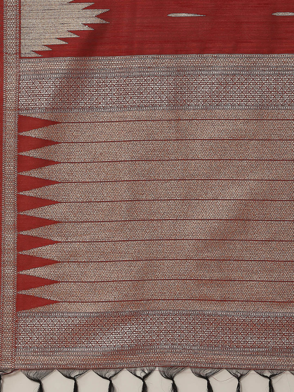 Zari Border Booti Tussar Woven Saree