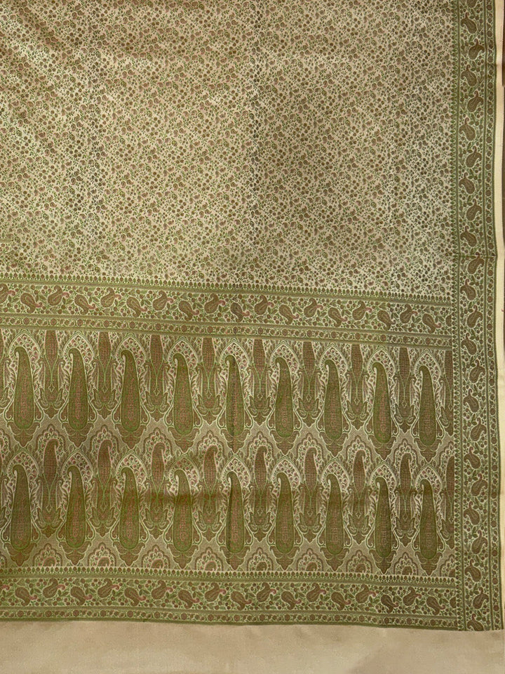 Aqua Green Woven Design Satan Resham Banarasi Saree