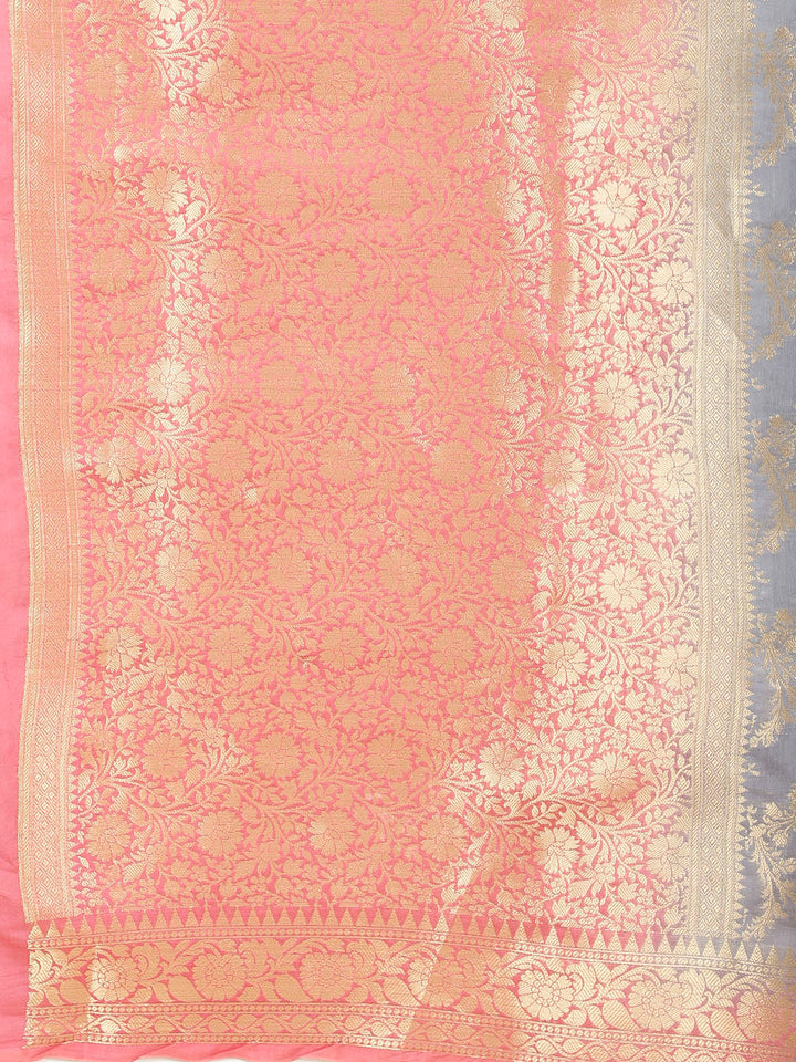 Zari Jaal Woven Cotton Saree