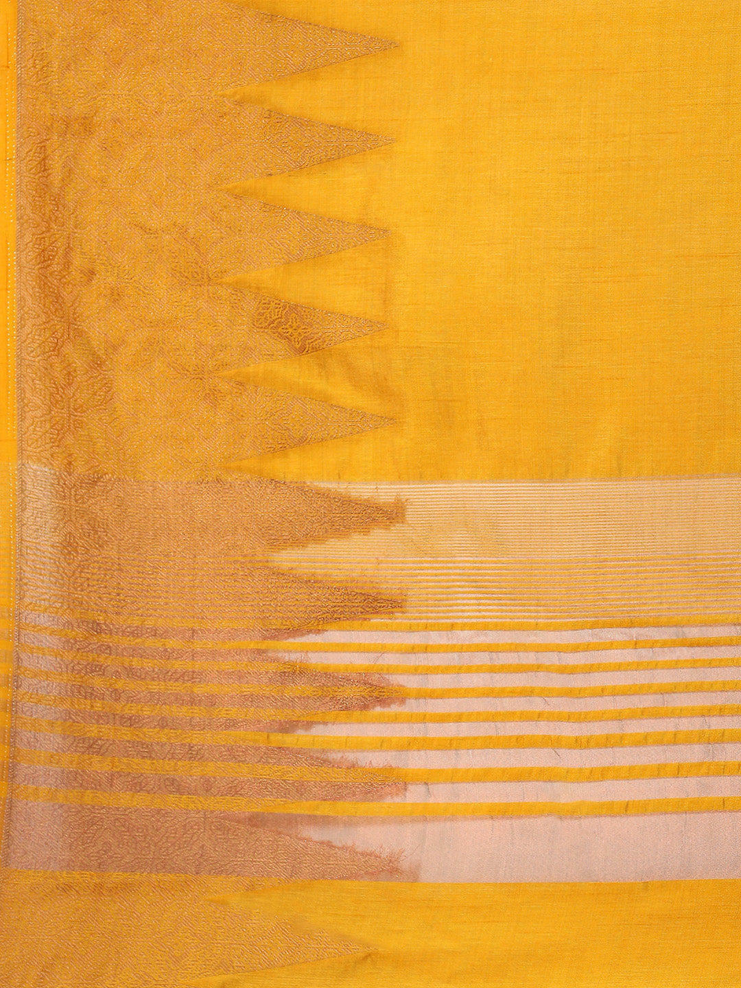 Plain Zari Border Handloom Woven Saree