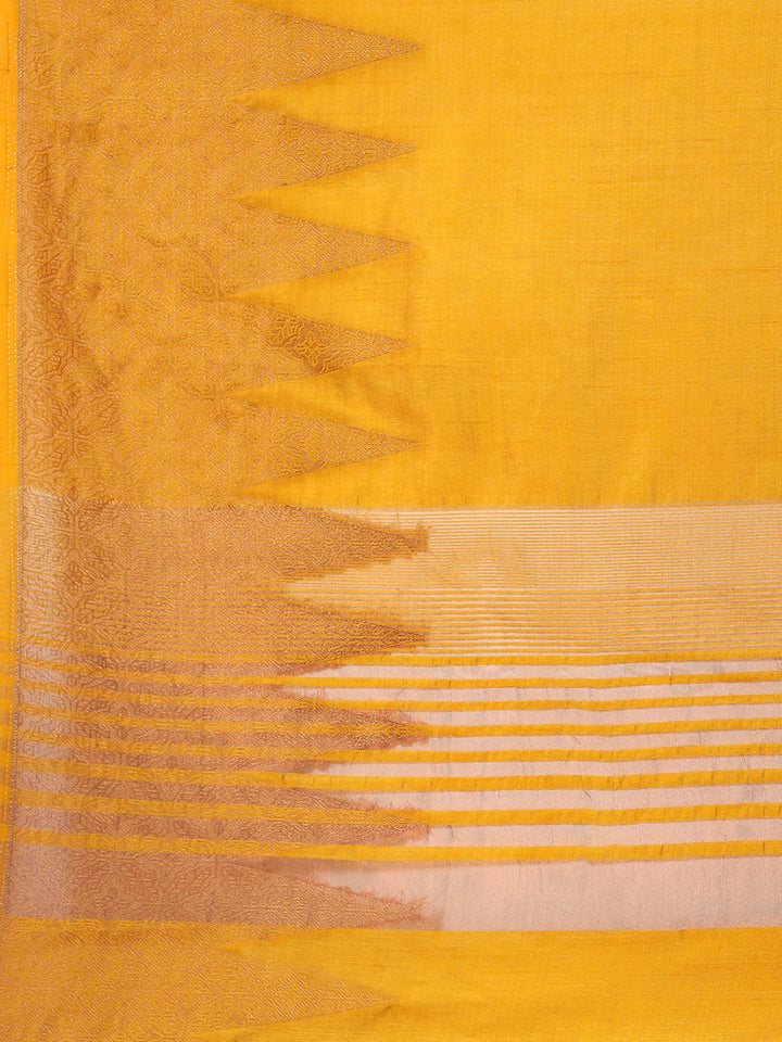 Plain Zari Border Handloom Woven Saree