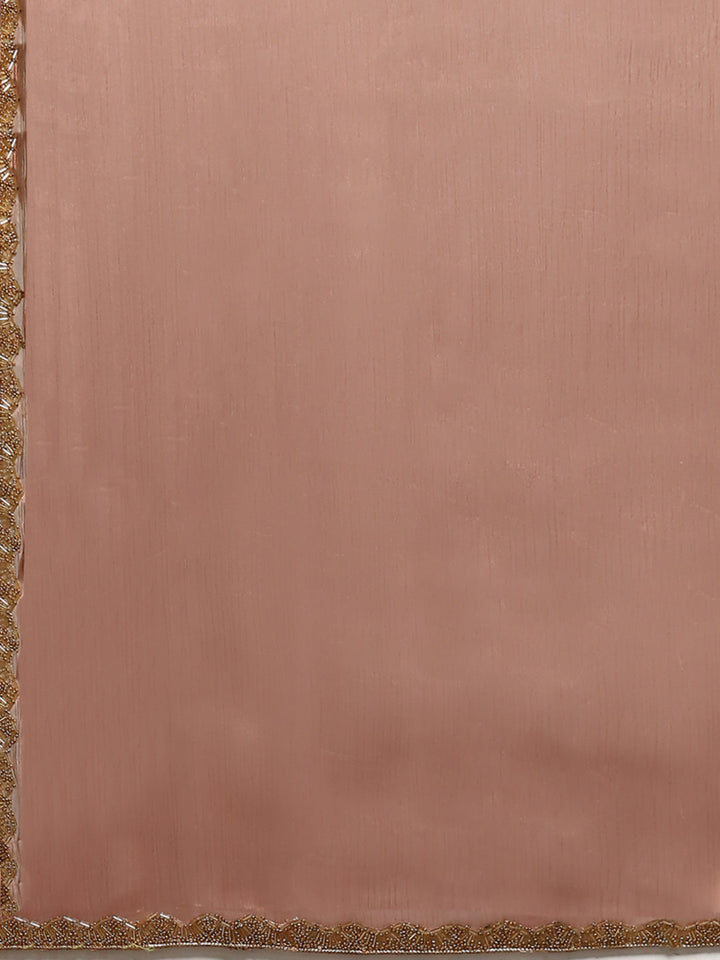 Plain Art slik Saree