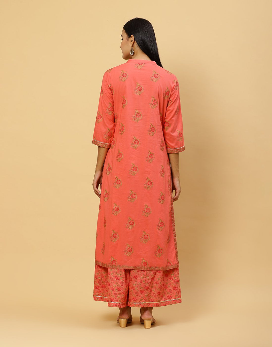 Printed Cotton Kurti With Plazzo