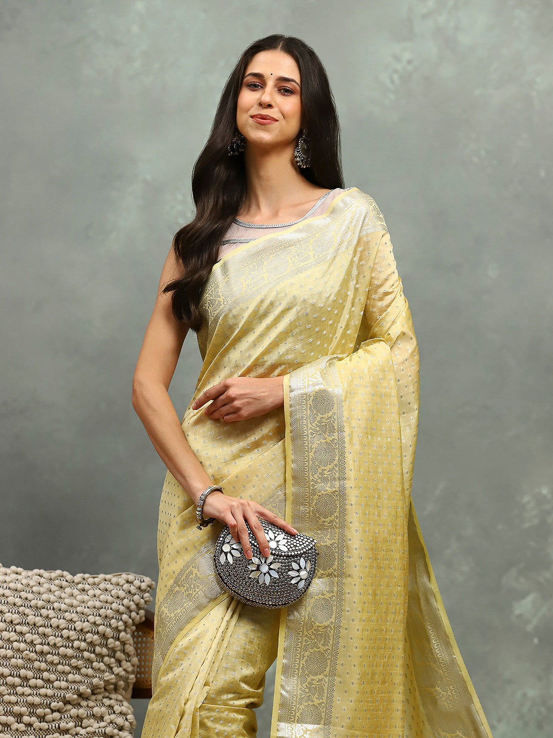 Woven Booti Art Silk Saree