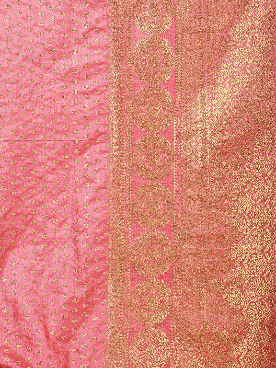 Zari Border Booti Woven Handloom Saree
