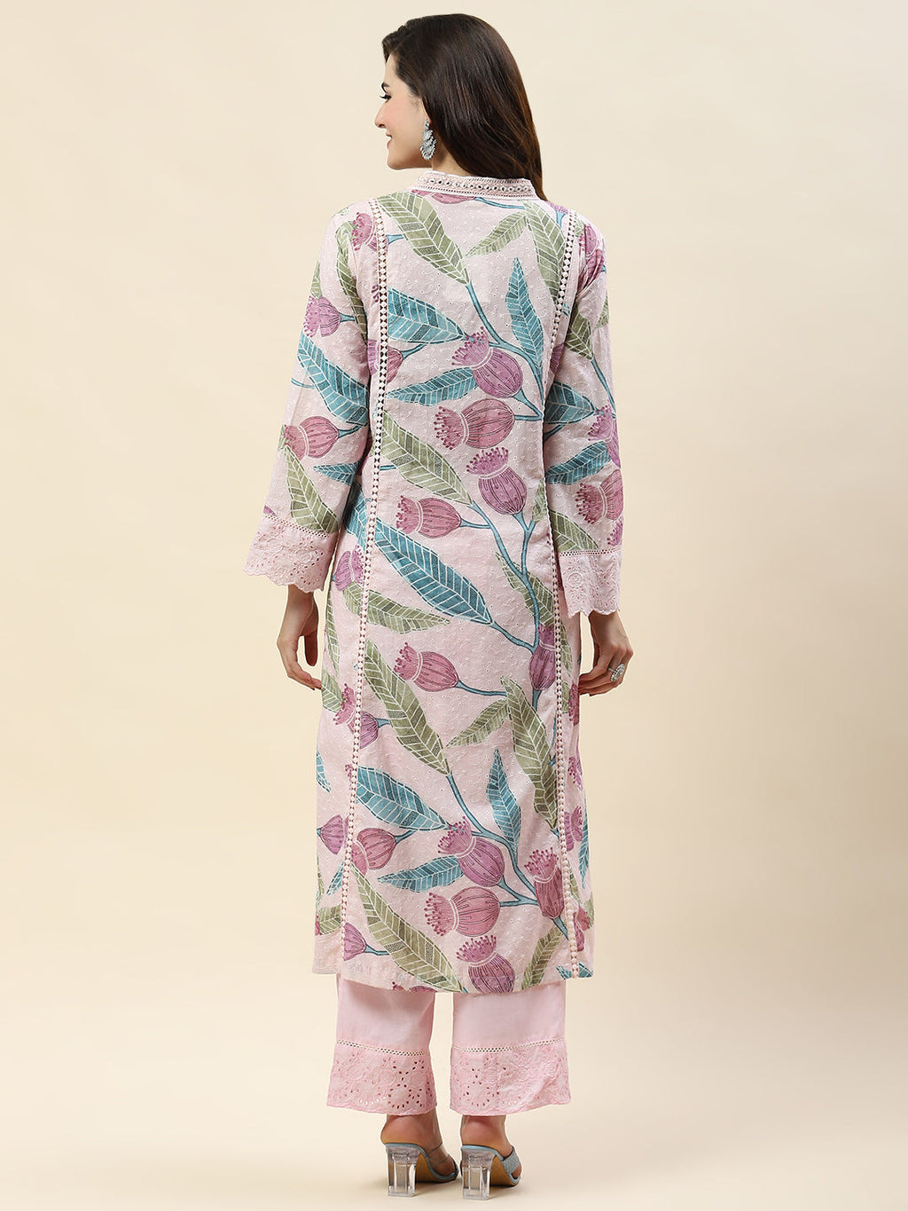 Neck Patti Printed Cotton Kurta Set