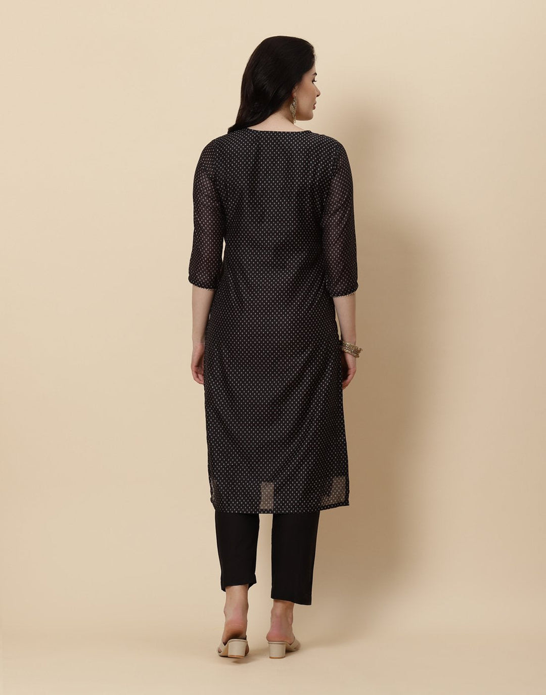 Embroidered Chanderi Kurti With Pant