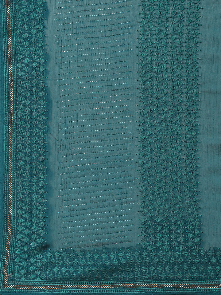 Swarovski Embroidered Chiffon Saree