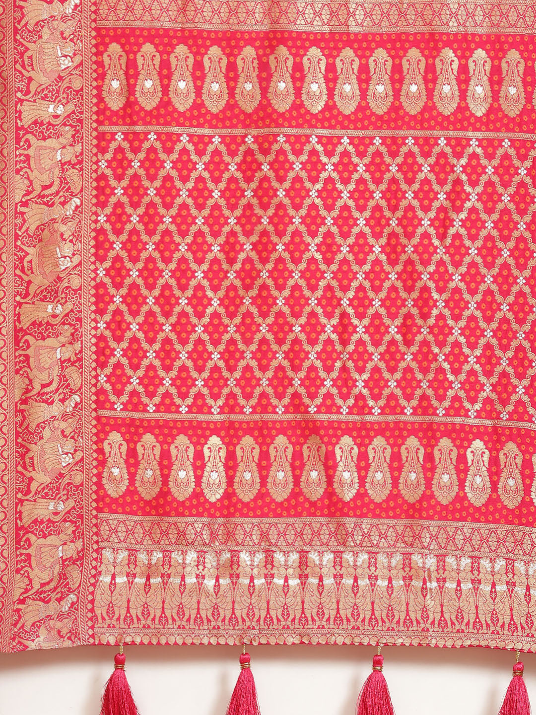 Bandhani Banarasi Woven Saree