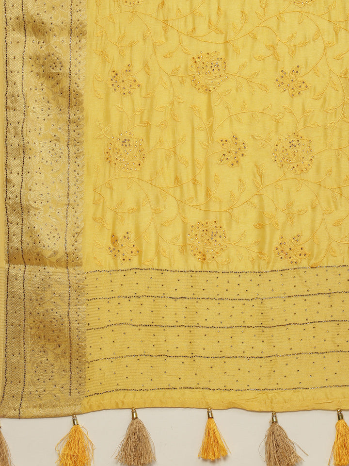 Swarovski Embroidered Handloom Saree