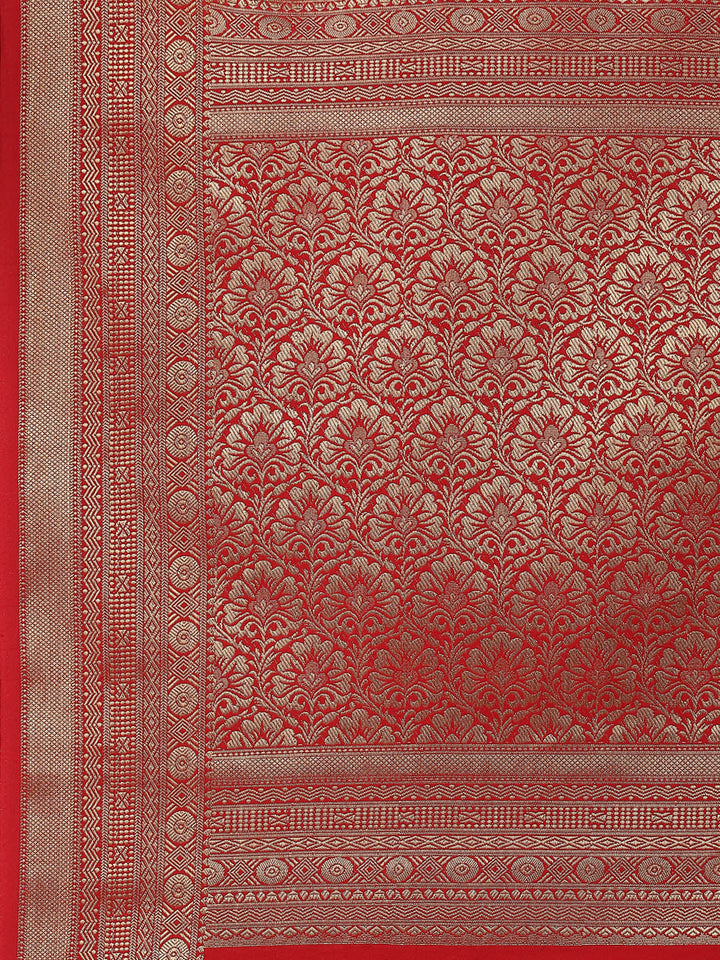 Zari Jaal Handloom Woven Saree