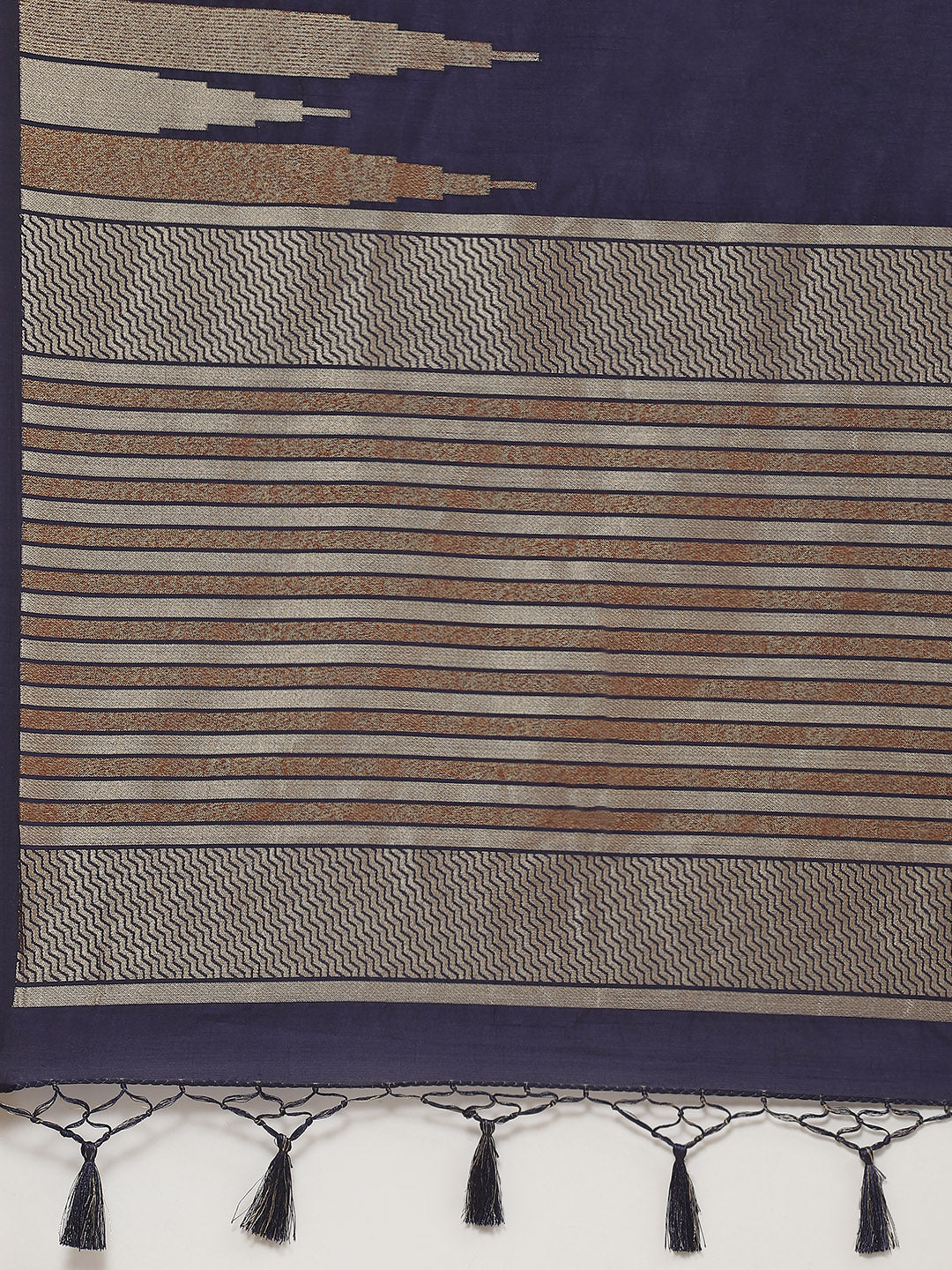 Plain Zari Border Handloom Woven Saree