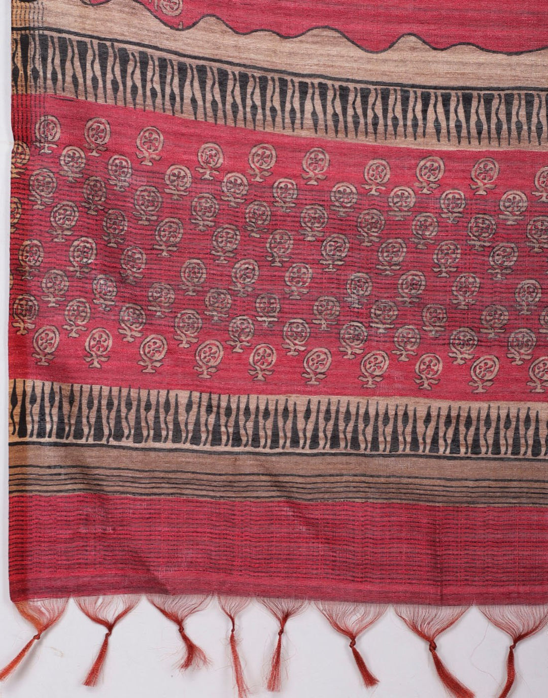 Printed Chanderi Suit Piece With Art Silk Dupatta
