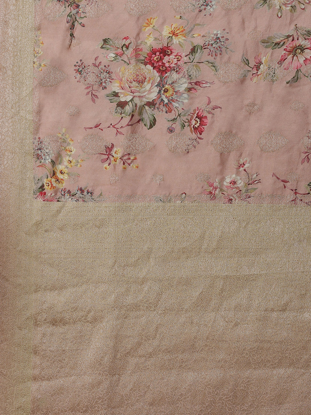 Digital Floral Printed Tussar Saree